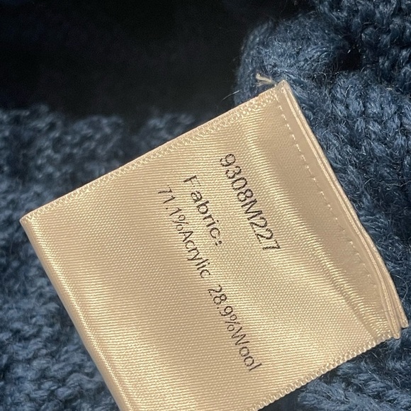 NWT J. ING color block cable knit chunky v neck oversized sweater S/M - Picture 4 of 6